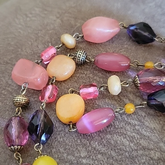 Premier DESIGNS Spring Fever Gemstone Beaded Long Necklace - Picture 4 of 9